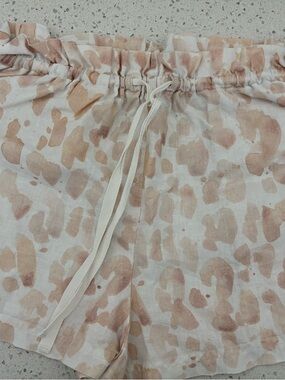 Women's Drawstring Linen-B Shorts in Blush Spot